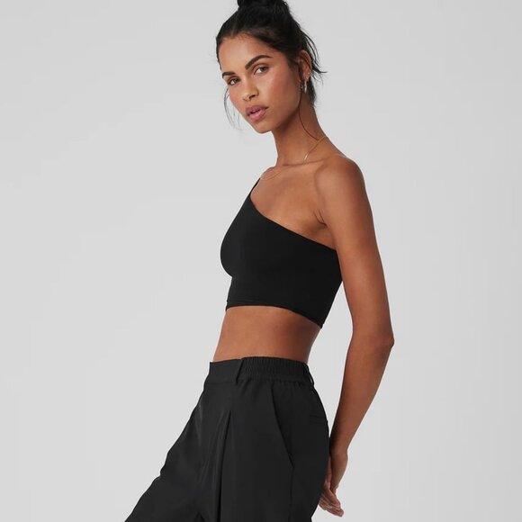 alo Black Mesh Sheer Illusion Tank size Small - Picture 3 of 11